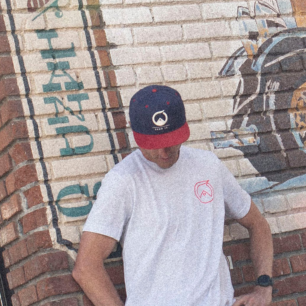 Glory Snapback - Red/Navy w. White