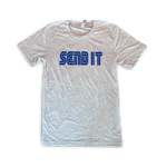 The Stoke Tee - Oatmeal with Blue