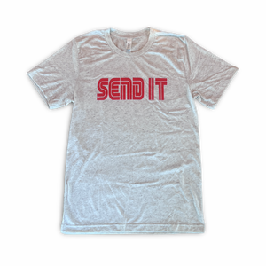 The Stoke Tee - Oatmeal with Red